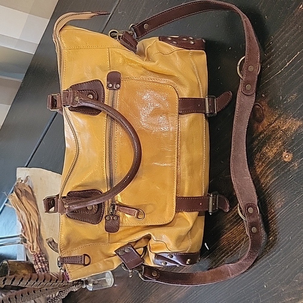 Tano Leather Satchel Crossbody Bag